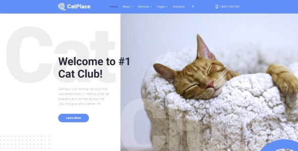 животные и домашние животные многостраничный HTML шаблон веб-сайта