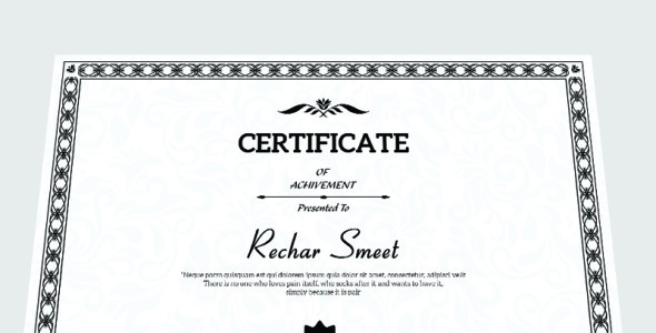 Шаблон сертификата на тему графика