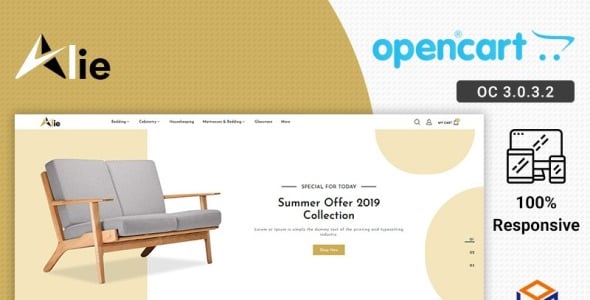 alie best furniture opencart шаблон