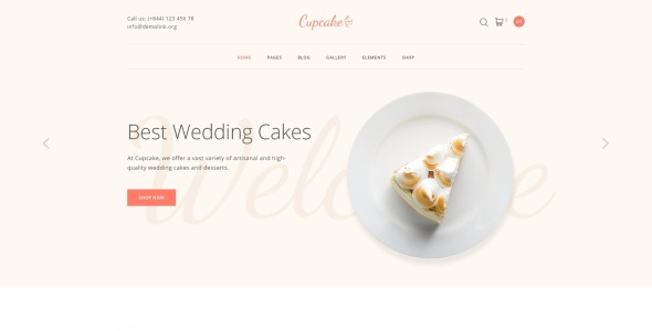 cake shop clean website template