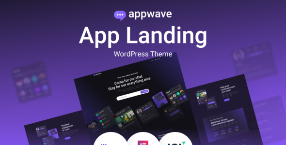 инновационное и стильное приложение landing page wordpress theme