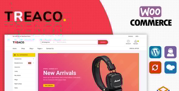 тема электронного многоцелевого магазина woocommerce