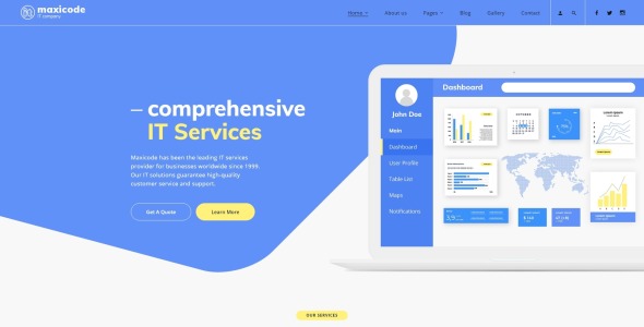 это многостраничный творческий шаблон joomla