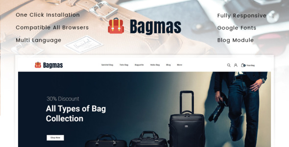 bagmas bag store prestashop тема