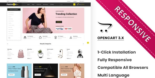 шаблон мега магазина opencart