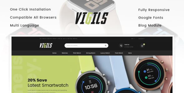 тема магазина умных часов prestashop