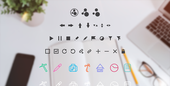 Набор иконок на тему графика