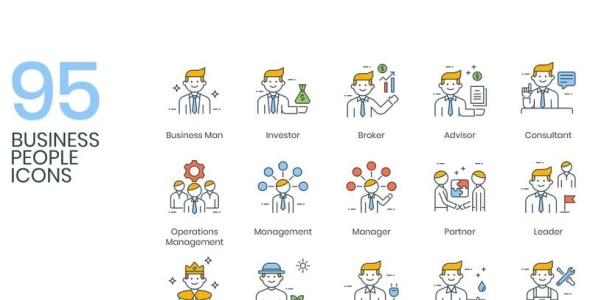 Набор иконок на тему графика