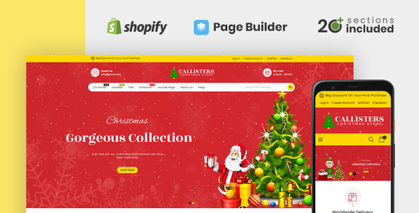 callisters gift store shopify тема