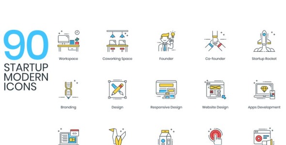 Набор иконок на тему графика