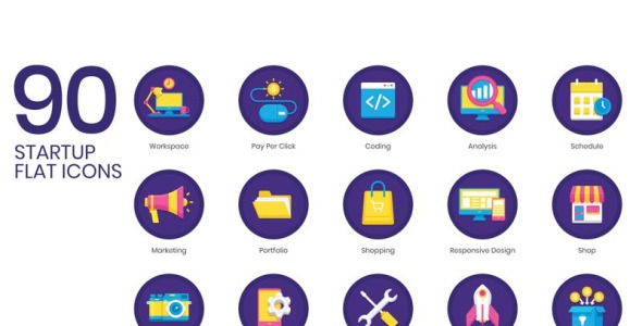 Набор иконок на тему графика