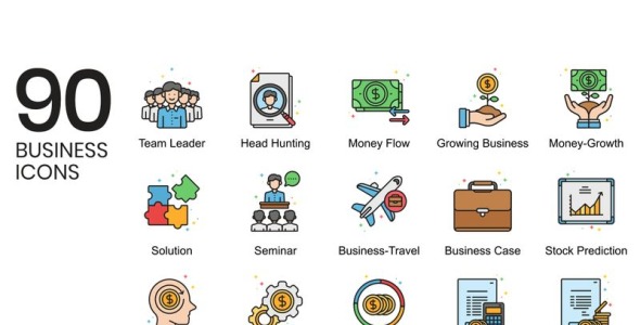 Набор иконок на тему графика