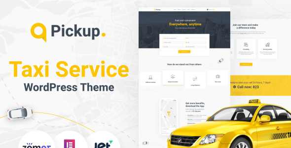 быстрый и надежный сайт службы такси wordpress тема