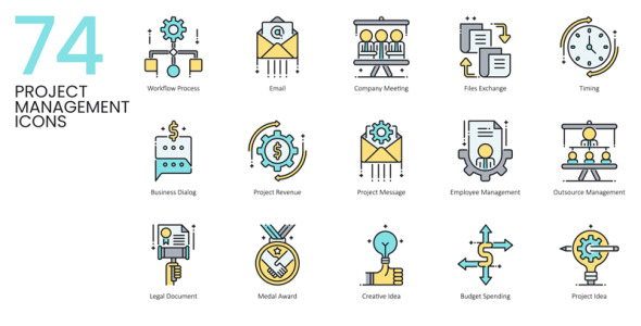 Набор иконок на тему графика