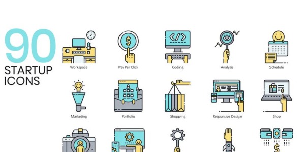 Набор иконок на тему графика