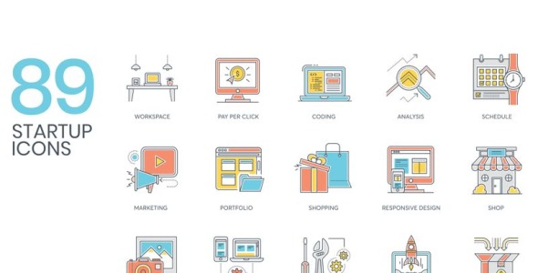 Набор иконок на тему графика