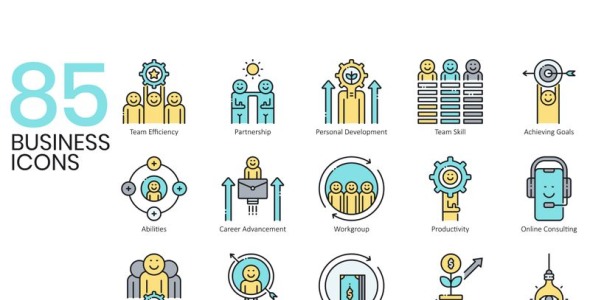 Набор иконок на тему графика