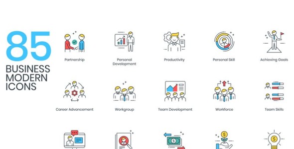 Набор иконок на тему графика