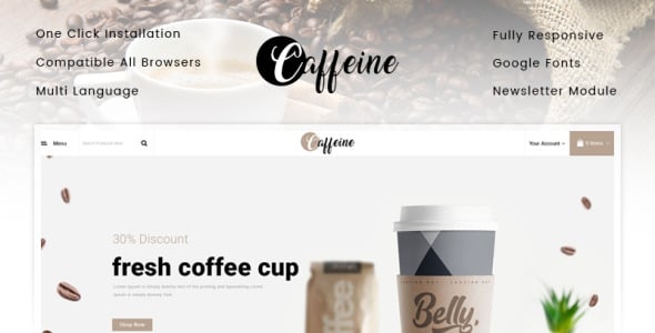 шаблон opencart кофейни