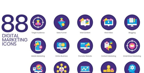 Набор иконок на тему графика