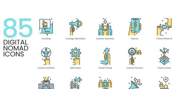 Набор иконок на тему графика