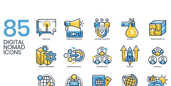 Набор иконок на тему графика