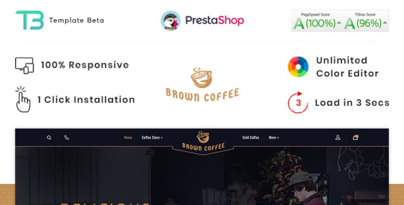 тема кофейного prestashop