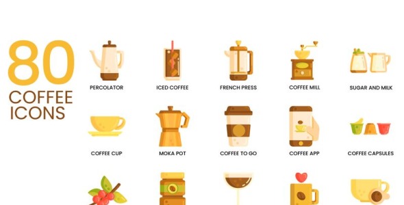 Набор иконок на тему графика