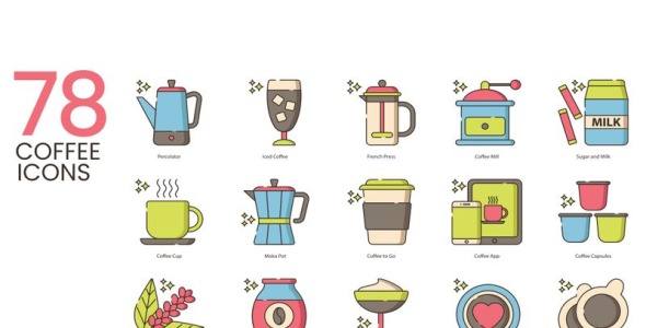 Набор иконок на тему графика