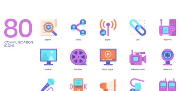 Набор иконок на тему графика