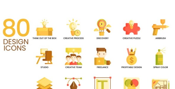 Набор иконок на тему графика