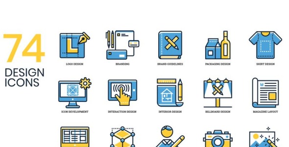 Набор иконок на тему графика