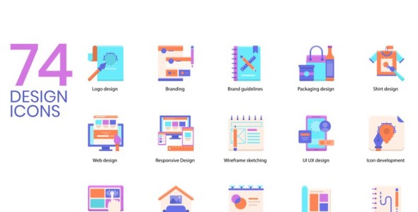 Набор иконок на тему графика