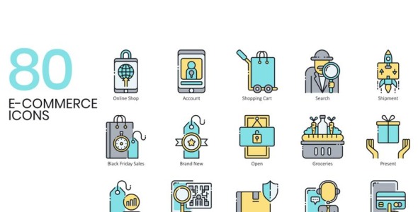 Набор иконок на тему графика