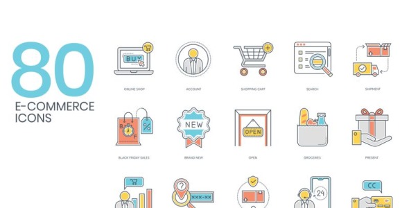 Набор иконок на тему графика