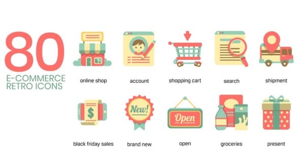 Набор иконок на тему графика