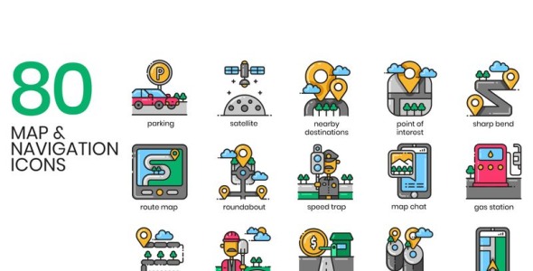 Набор иконок на тему графика