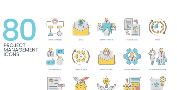 Набор иконок на тему графика