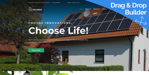 шаблон солнечной панели moto cms 3