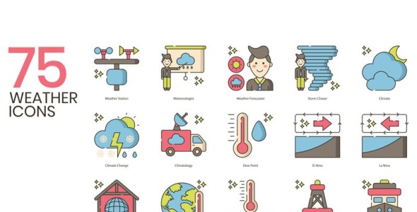 Набор иконок на тему графика