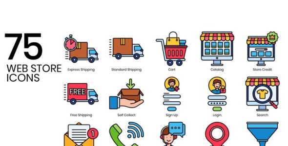 Набор иконок на тему графика