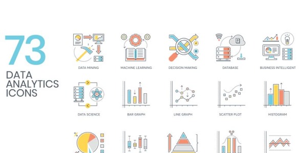 Набор иконок на тему графика