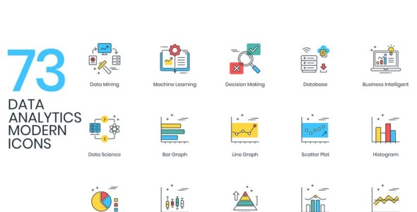 Набор иконок на тему графика