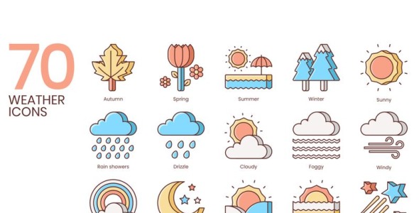 Набор иконок на тему графика