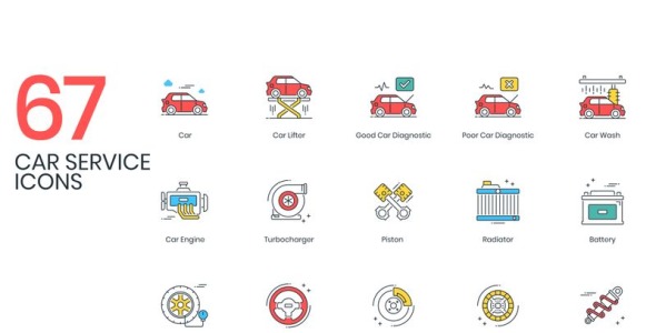 Набор иконок на тему графика