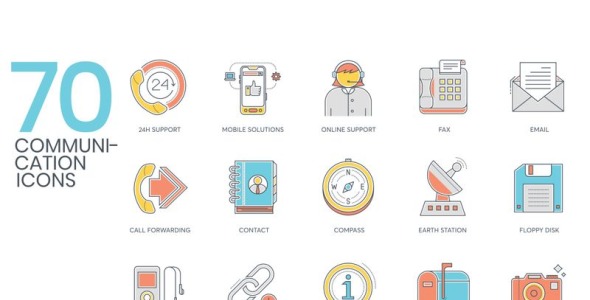 Набор иконок на тему графика