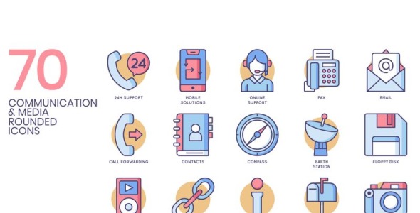 Набор иконок на тему графика