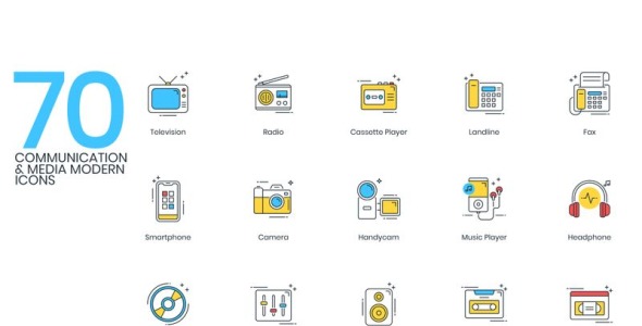 Набор иконок на тему графика