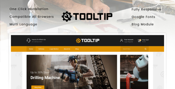 магазин ручных инструментов prestashop тема