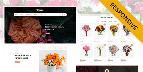 шаблон opencart магазина свежих цветов